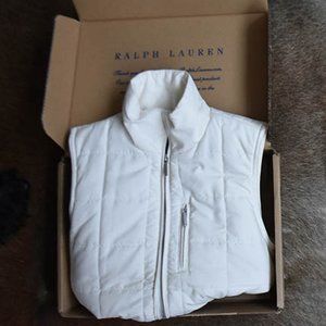 Ralph Lauren White Belted Vest.